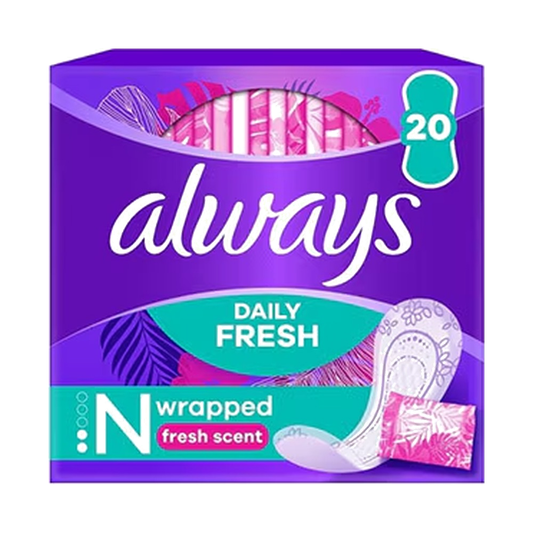 Always Dailies Liners Normal 20 Pack — Case of 6