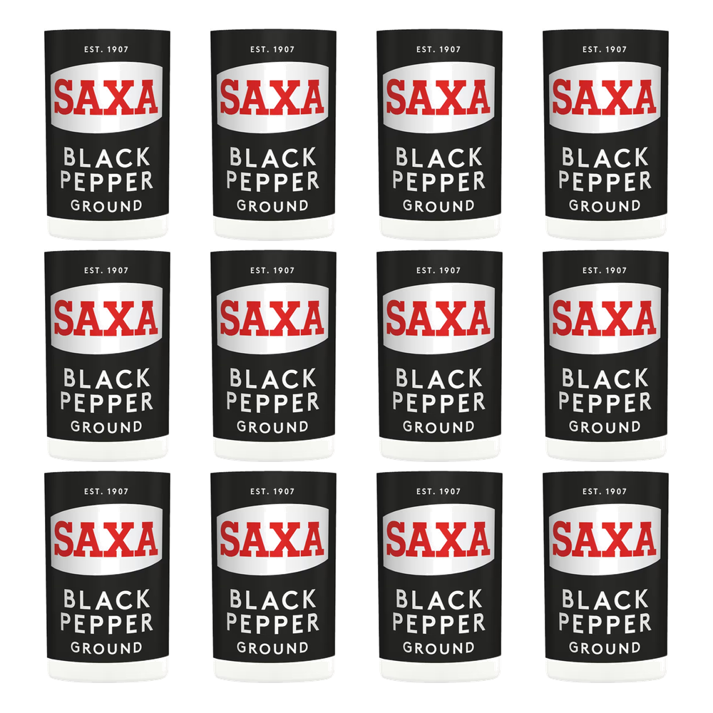 Saxa Ground Black Pepper 25g — Case of 12