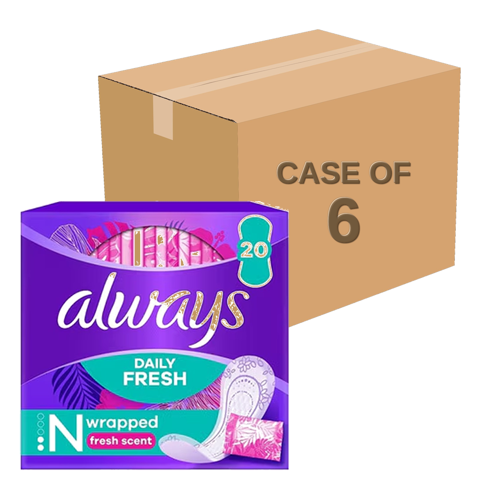 Always Dailies Liners Normal 20 Pack — Case of 6