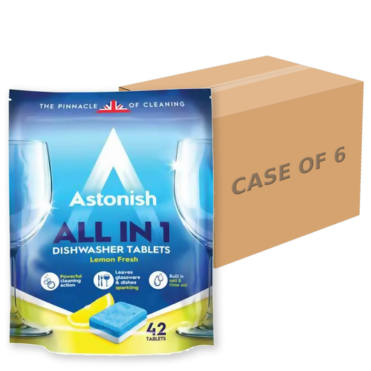 Astonish All In 1 Dishwasher Tablets Lemon 42 Pack — Case of 6