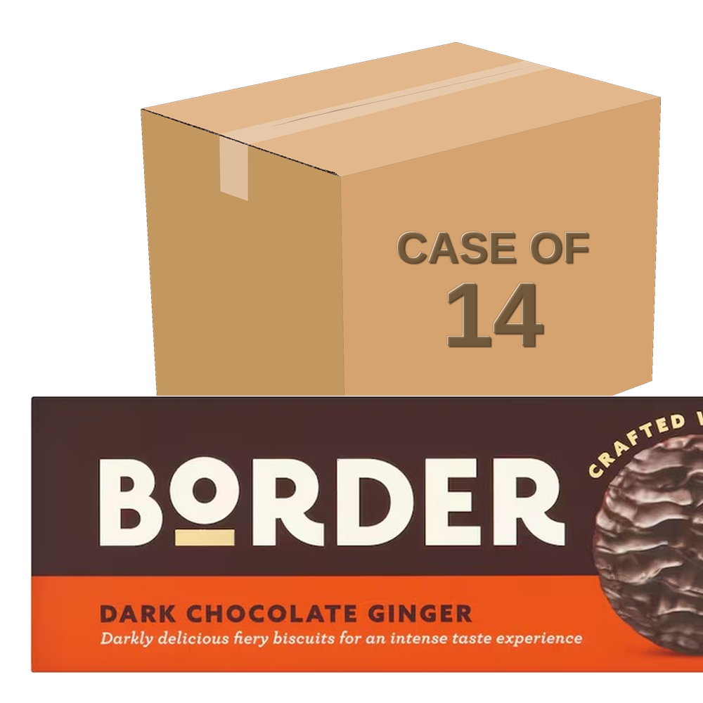 Border Dark Chocolate Ginger Biscuits 150g — Case of 14