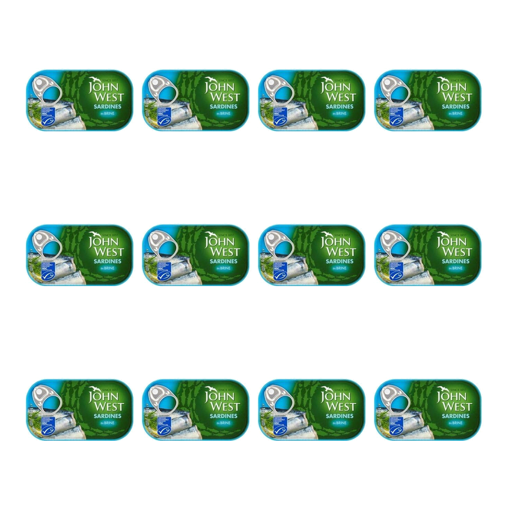 John West Sardines in Brine 120g — Case of 12