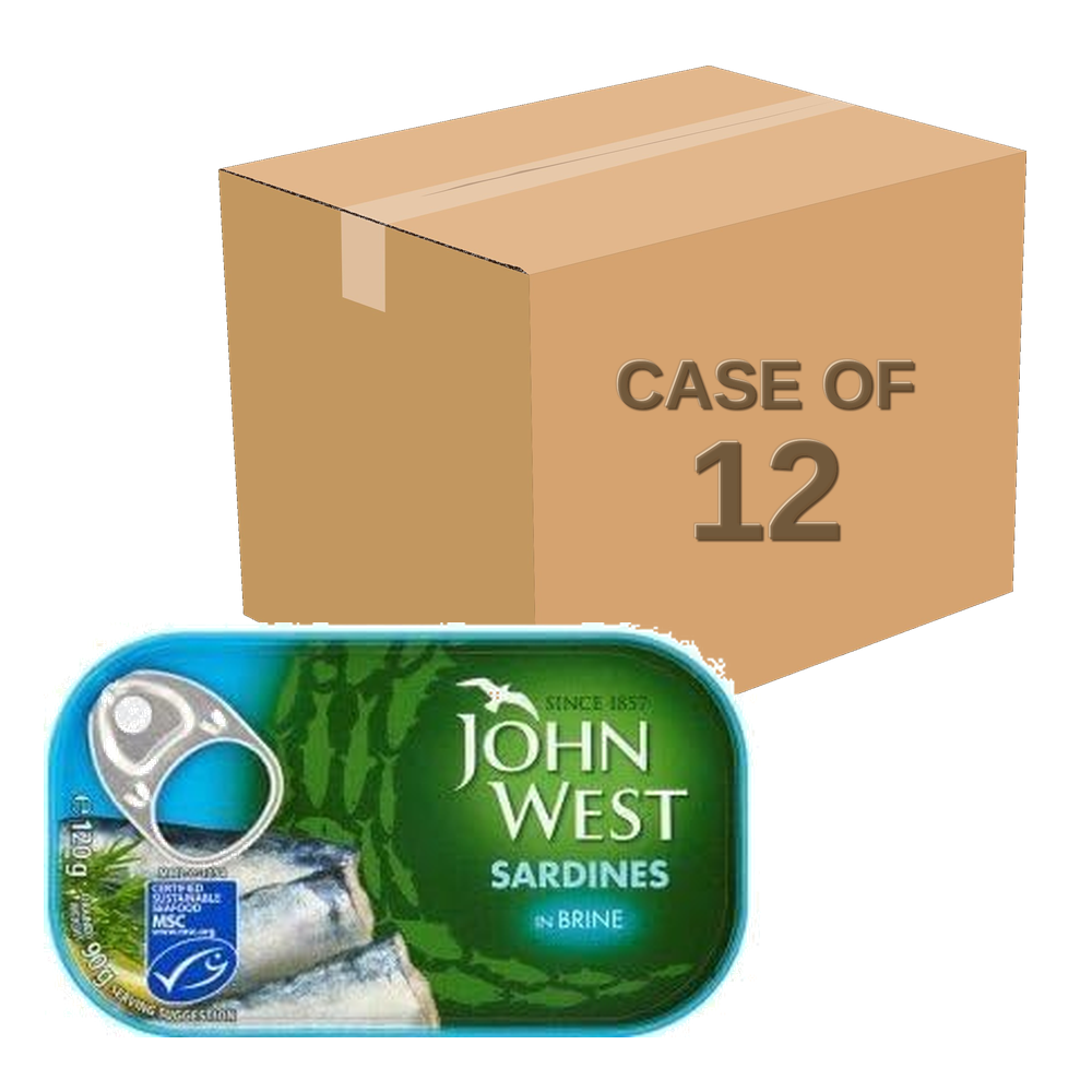 John West Sardines in Brine 120g — Case of 12