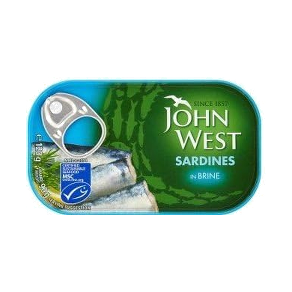John West Sardines in Brine 120g — Case of 12