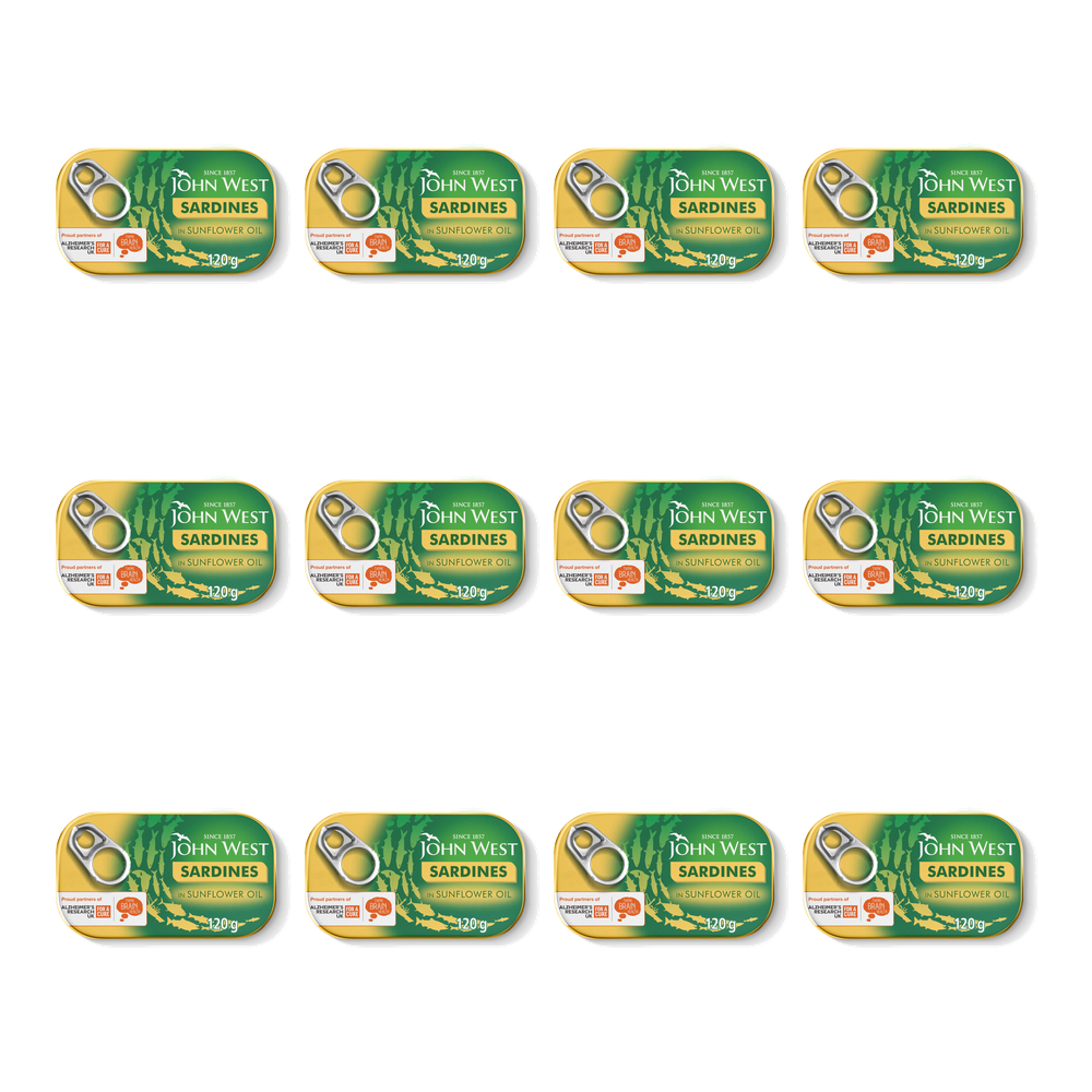 John West Sardines in Sunflower Oil 120g — Case of 12
