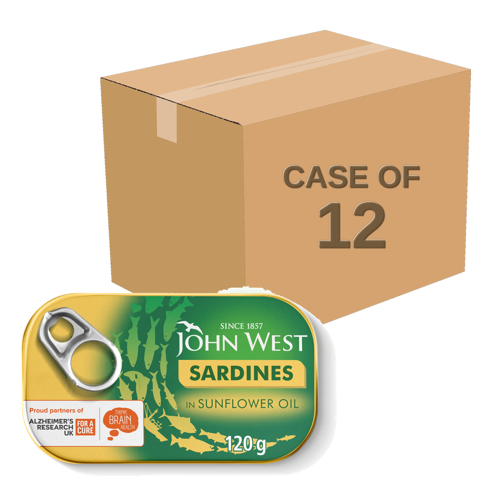 John West Sardines in Sunflower Oil 120g — Case of 12