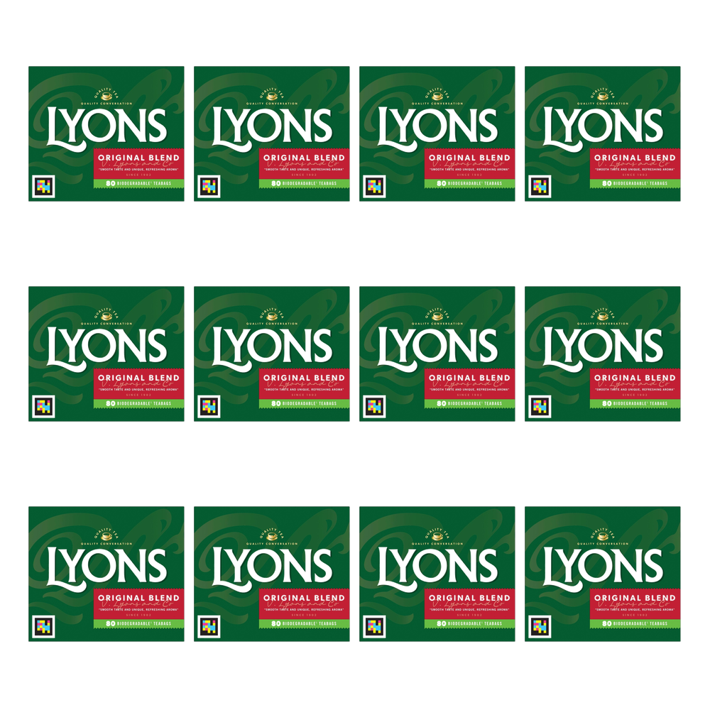 Lyons Original Tea 80 Bags — Case of 12