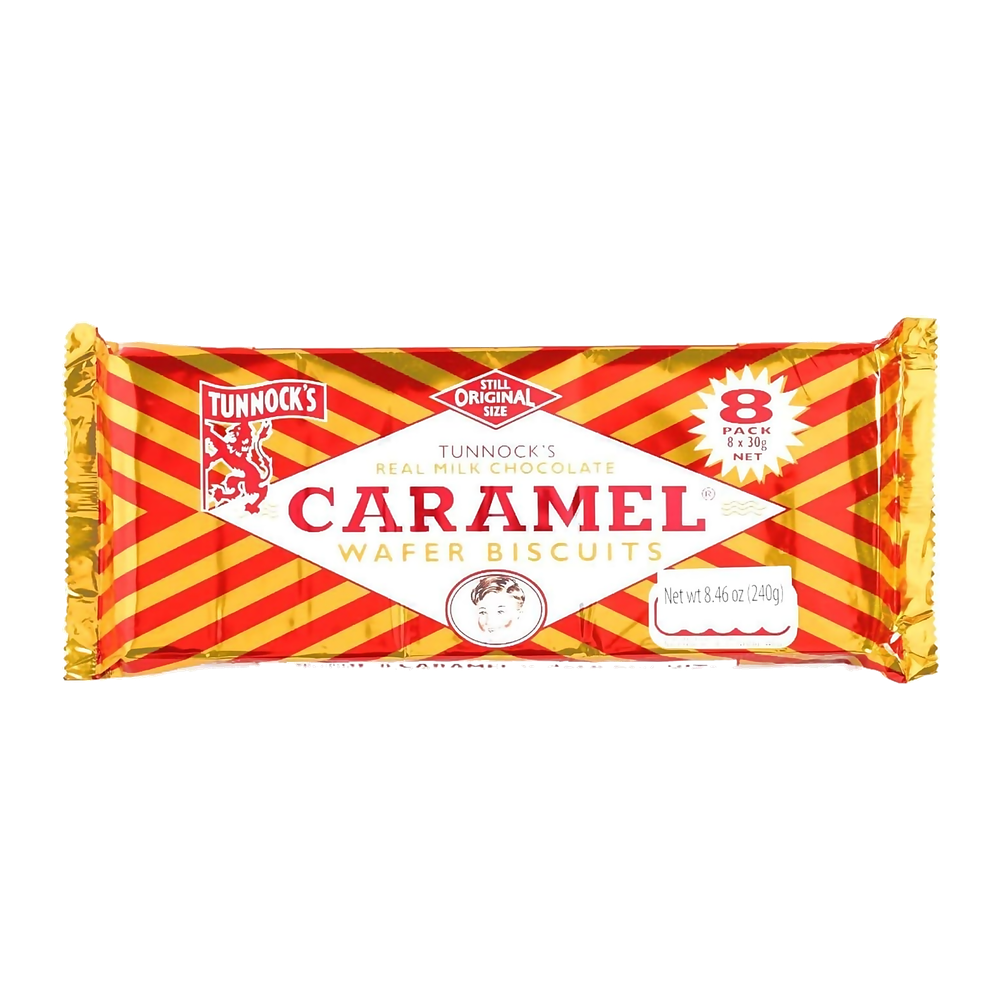 Tunnock's Caramel Wafers 8 Pack — Case of 20